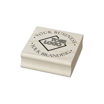 Personalized Business Brand Logo Rubber Stamp by Ricaso_Intros at Zazzle