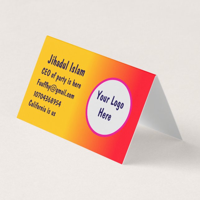 Personalized  business card (Front)