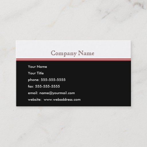 Customizable Personalized Business Card