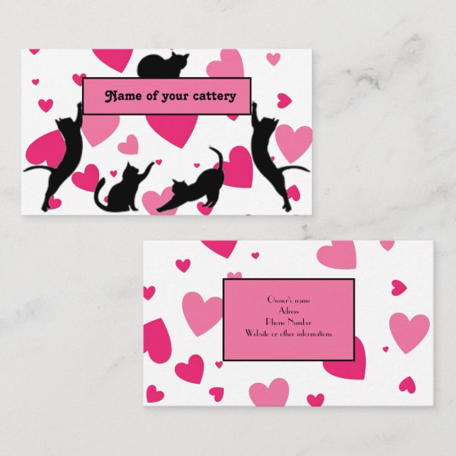 Personalized Business Card For Cattery (Front/Back)