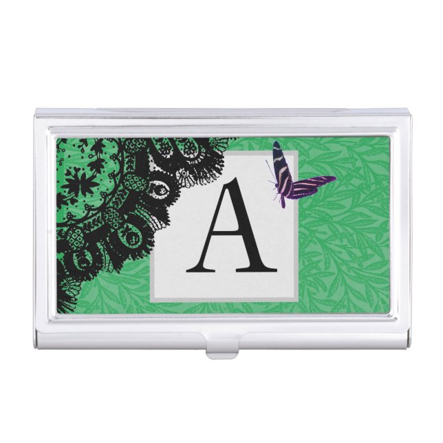 PERSONALIZED Business Card Holder MORRIS AND LACE (Front)