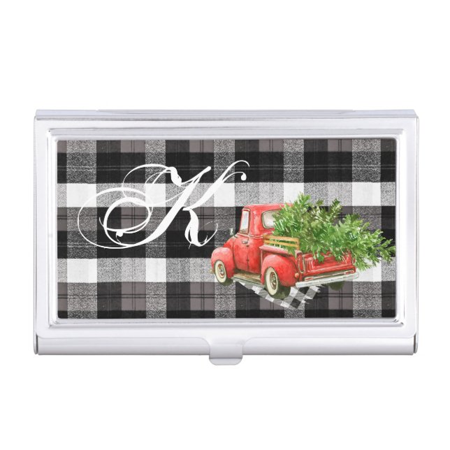 Personalized Business Card Holder XMAS Truck Baffa (Front)