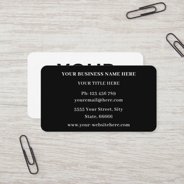 Personalized Business Card Logo Your Own Design (Front/Back In Situ)