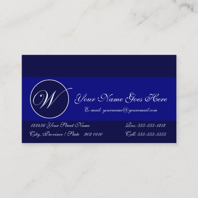 Personalized Business Card W (Front)