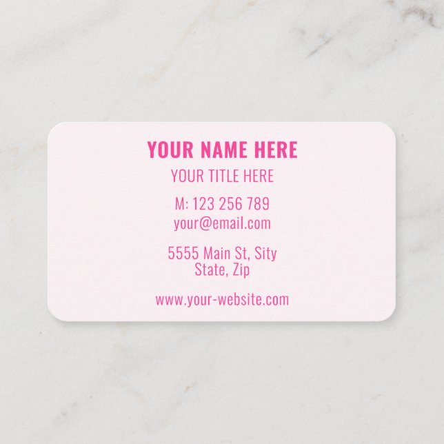 Personalized Business Card with Couple Love (Back)