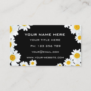 Personalized Business Card with Daisies Your Color