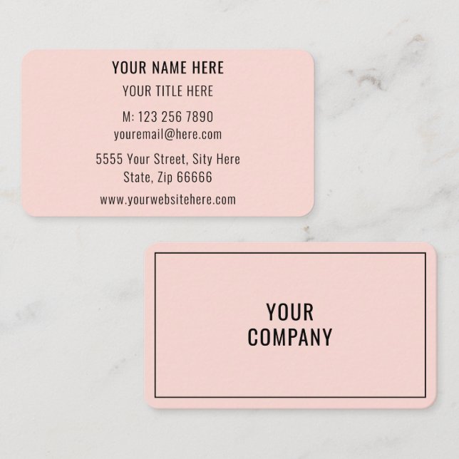Personalized Business Card Your Colors and Font (Front/Back)
