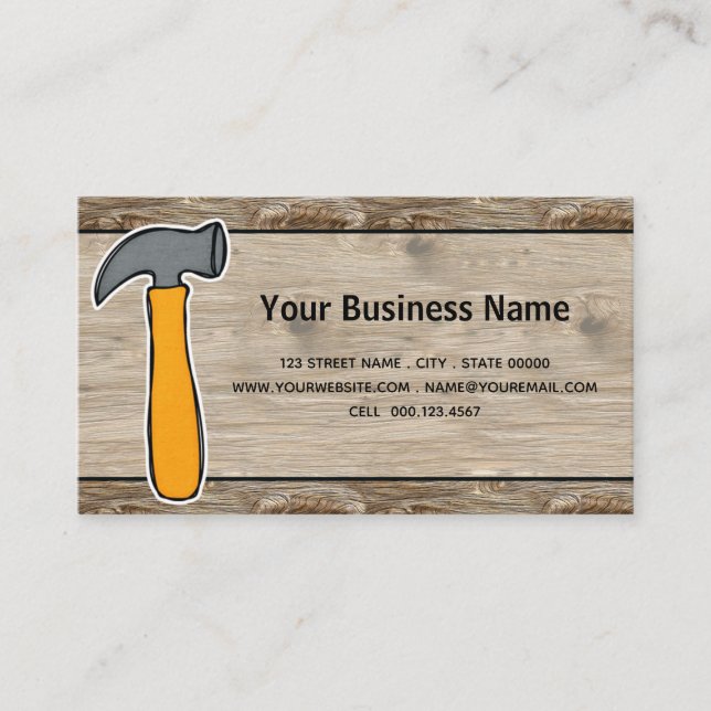 Personalized Business Cards - Handyman (Front)