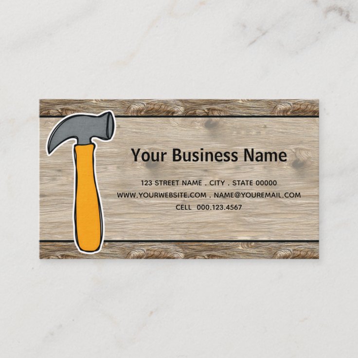 Personalized Business Cards Handyman Zazzle