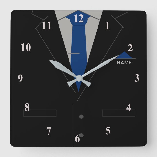 Personalized Business Clock with Custom Text Name (Front)