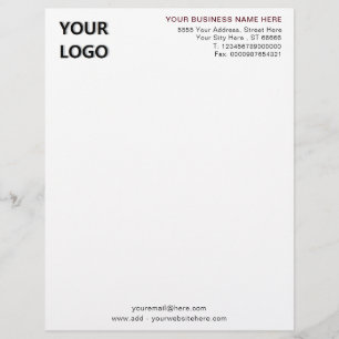 Personalized Business Company Letterhead with Logo