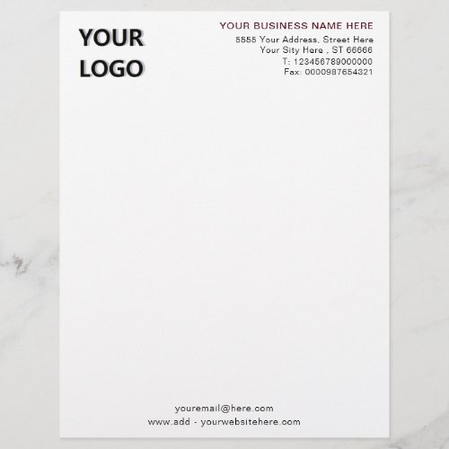 Personalized Business Company Letterhead with Logo