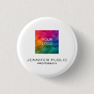 Personalized Business Company Logo Add Your Text Button