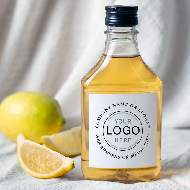 Personalized Business Company Logo or Brand Modern Liquor Bottle Label (Several sizes to choose from)
