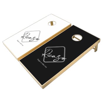 Personalized Business Cornhole Set by Ricaso_Intros at Zazzle