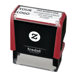 Personalized Business Custom Logo Address Stamp