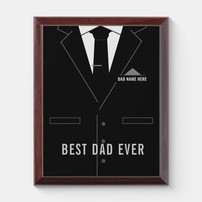 Personalized Business Dad Gift Text Best DAD Ever Award Plaque (Vertical)