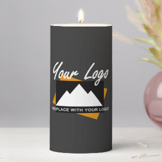 Personalized Business Design Company Professional Pillar Candle