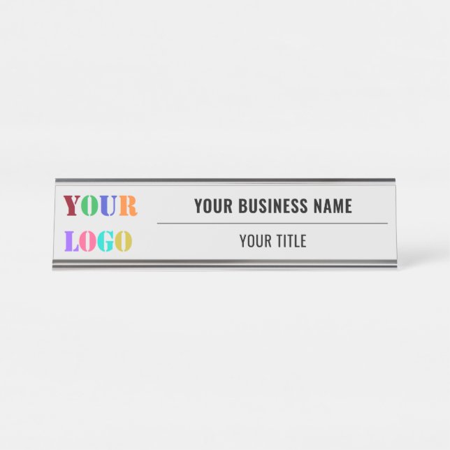 Personalized Business Desk Name Plate Example (Front)