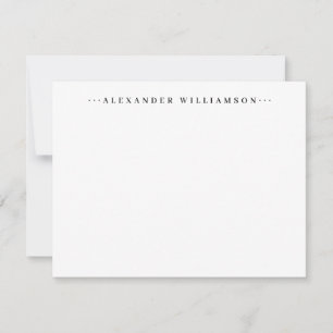 Personalized Business Dots Masculine Black Simple Note Card