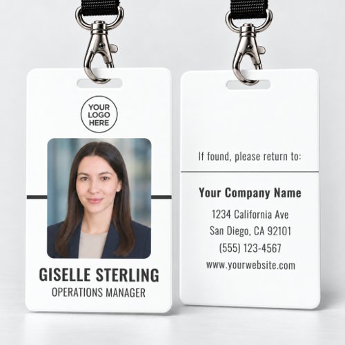 Personalized Business Employee Photo Badge