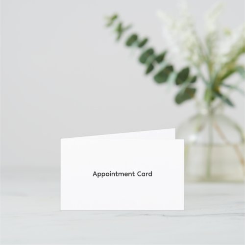 Personalized Business Folded Appointment Card