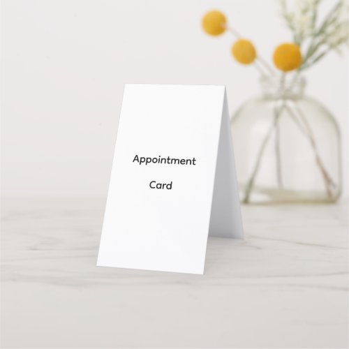 Personalized Business Folded Appointment Card
