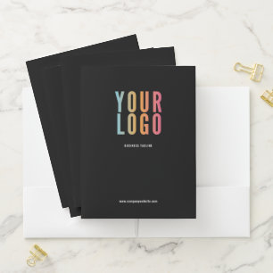 Personalized Business Folders - Business Card Slot
