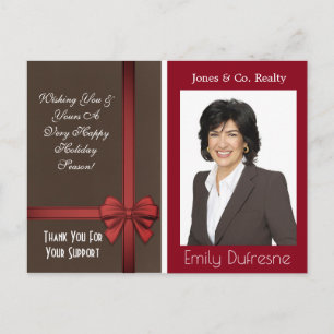Personalized Business Holiday Greetings Postcard