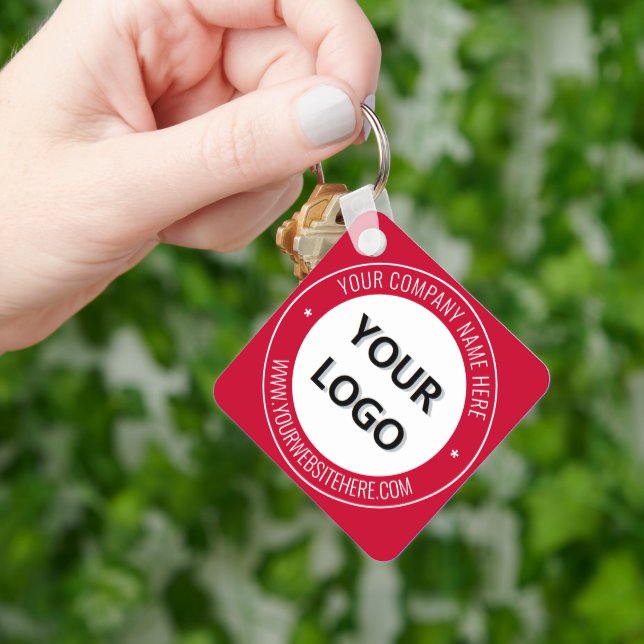 Personalized Business Keychain Your Logo and Text (Hand)