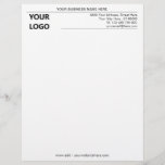 Personalized Business Letterhead Logo Name Address<br><div class="desc">Simple Personalized Black White Personal / Business Office Letterhead with Logo - Add Your Logo - Image / Name - Company / Address - Contact Information - Resize and move or remove and add elements / image with customization tool. Good Luck - Be Happy - Be Healthy !</div>