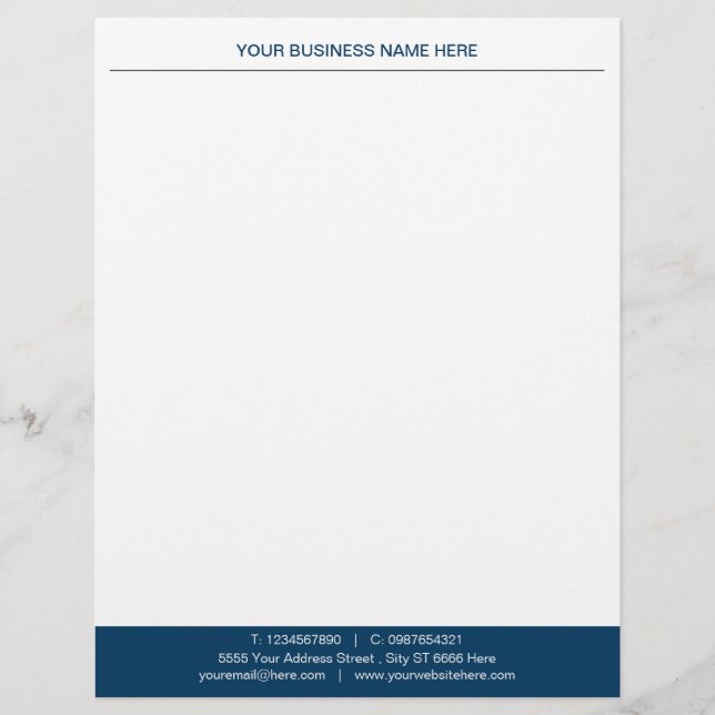 Personalized Business Letterhead with Logo (Front)