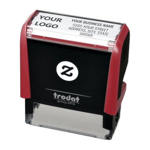 Personalized Business Logo Address Company Office Self_inking Stamp