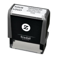 Personalized Business Logo Address Stamp Example