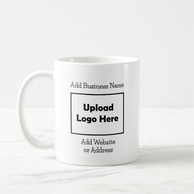 Personalized Business Logo and Info  Coffee Mug (Left)