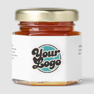 Personalized Business Logo and Text Corporate Honey Jar Favors