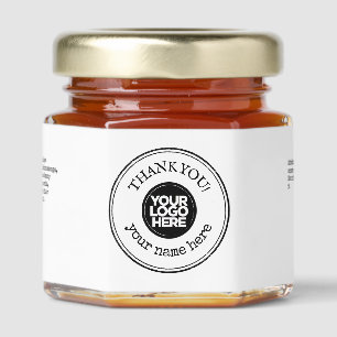 Personalized Business Logo and Text Minimalist Honey Jar Favors