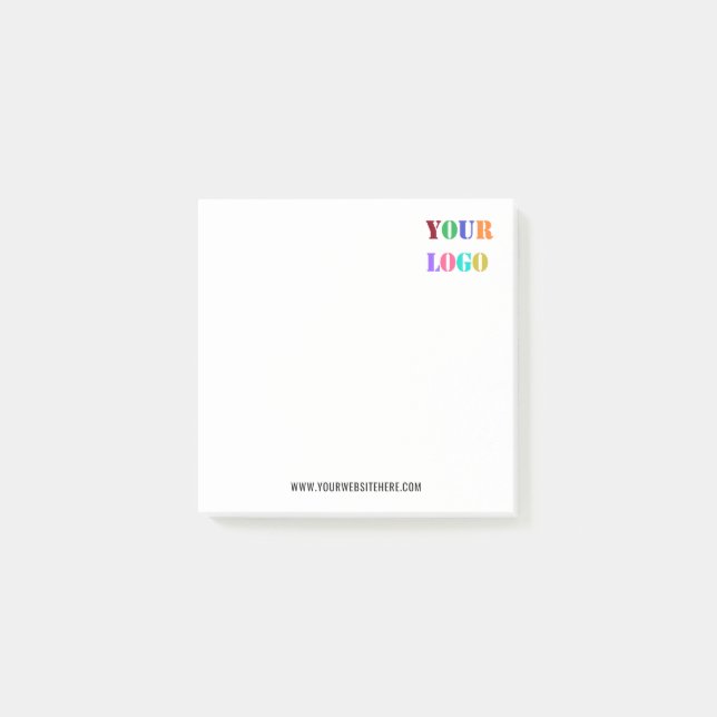 Personalized Business Logo and Text Sticky Notes (Front)