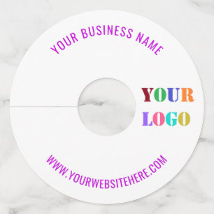 Personalized Business Logo and Text Wine Glass Tag