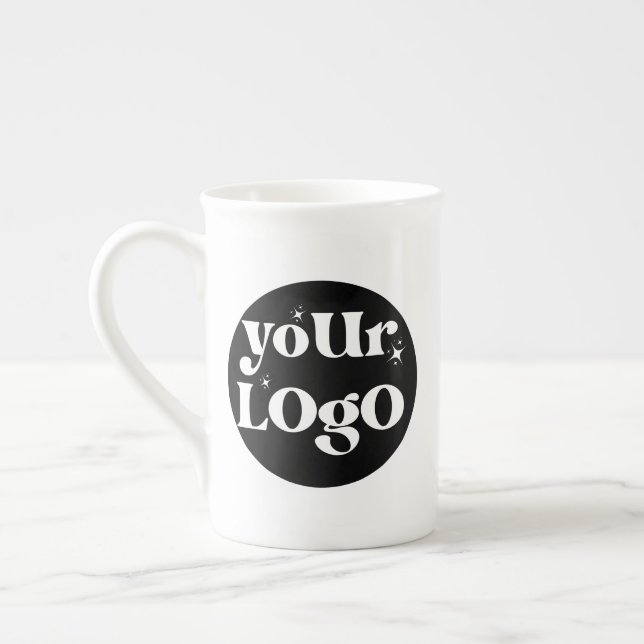 Personalized Business Logo Branded Bone China Mug (Left)