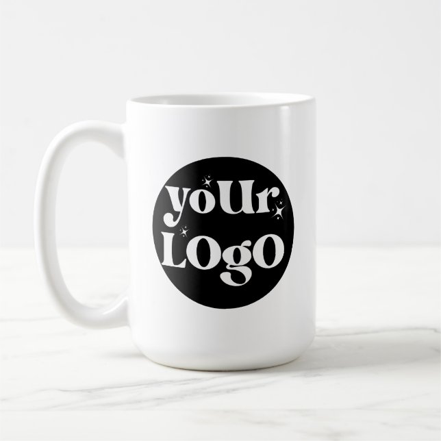 Personalized Business Logo Branded Coffee Mug (Left)