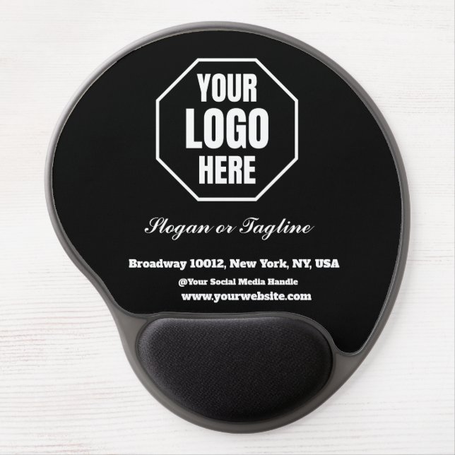 Personalized Business Logo Branded Company Swag Gel Mouse Pad (Front)