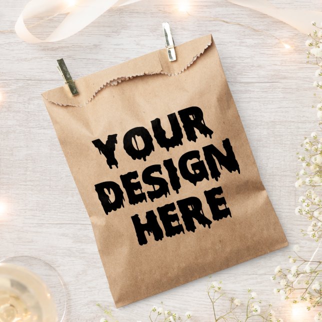 Personalized Business Logo Branded Packaging Favor Bag (Clipped)