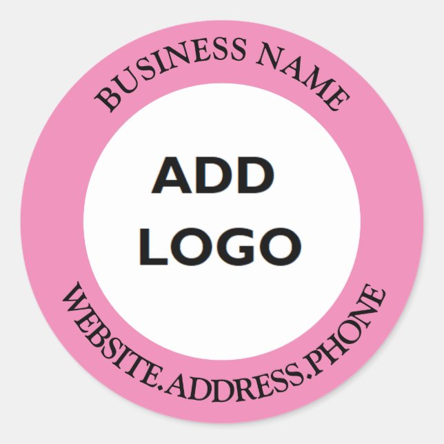 Personalized Business Logo    Classic Round Sticker (Front)