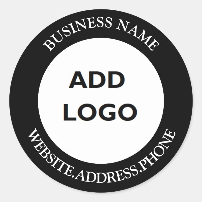 Personalized Business Logo  Classic Round Sticker (Front)