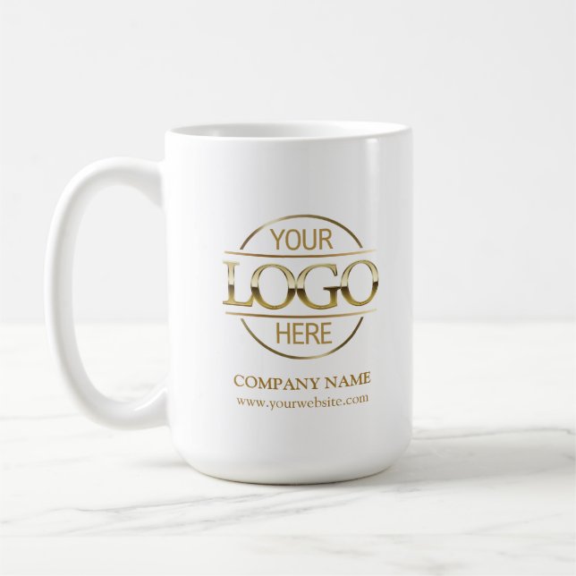 Personalized Business Logo Custom Company Gift Coffee Mug (Left)