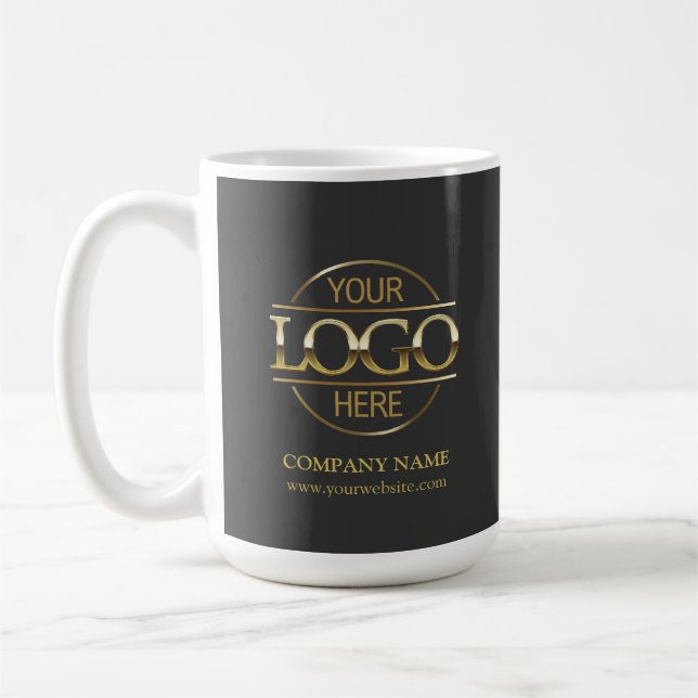 Personalized Business Logo Custom Company Gift Coffee Mug (Left)