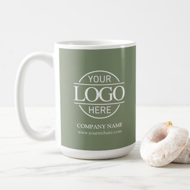 Personalized Business Logo Custom Company Gift Coffee Mug (With Donut)