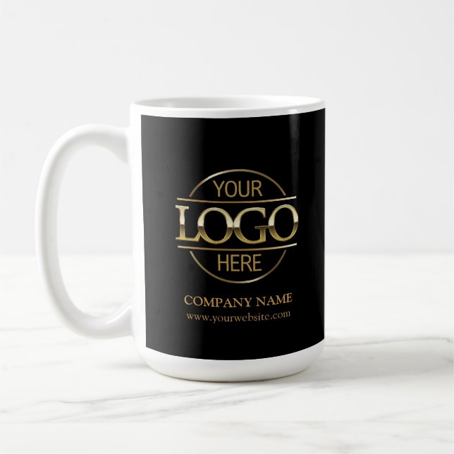 Personalized Business Logo Custom Company Gift Coffee Mug (Left)