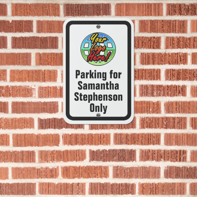 Personalized Business Logo Executive Name Parking Metal Sign (In Situ(Brick))